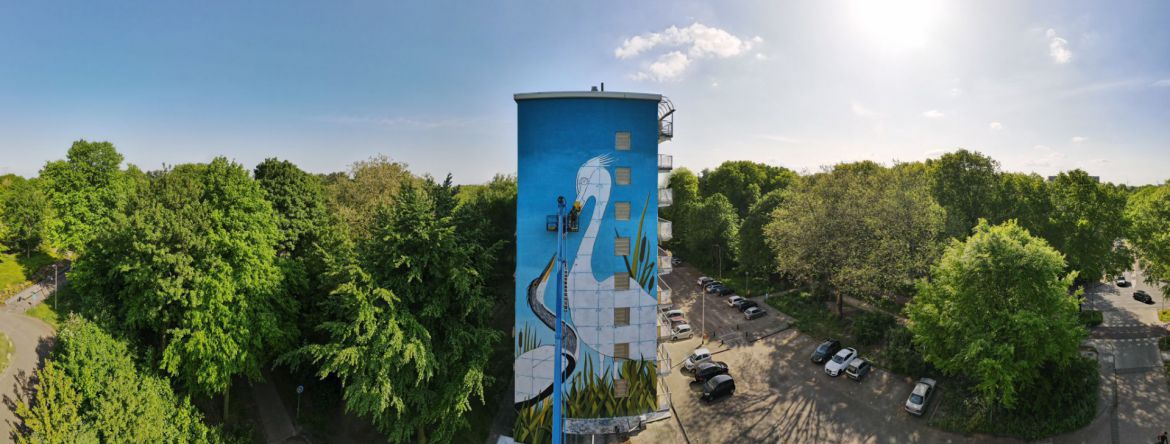 Muurschildering Sweelincklaan in Tilburg-Noord 